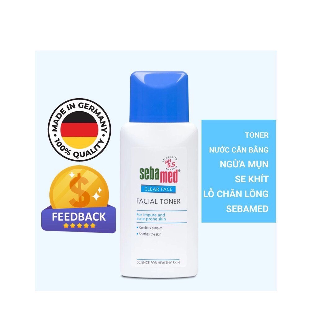 [Chính Hãng] Toner nước hoa hồng se khít lỗ chân lông, cân bằng da Sebamed pH5.5 150ML | BigBuy360 - bigbuy360.vn