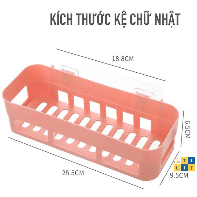 Kệ đựng đồ nhà tắm, nhà bếp hút chân không (có 2 loại tam giác và chử nhật)