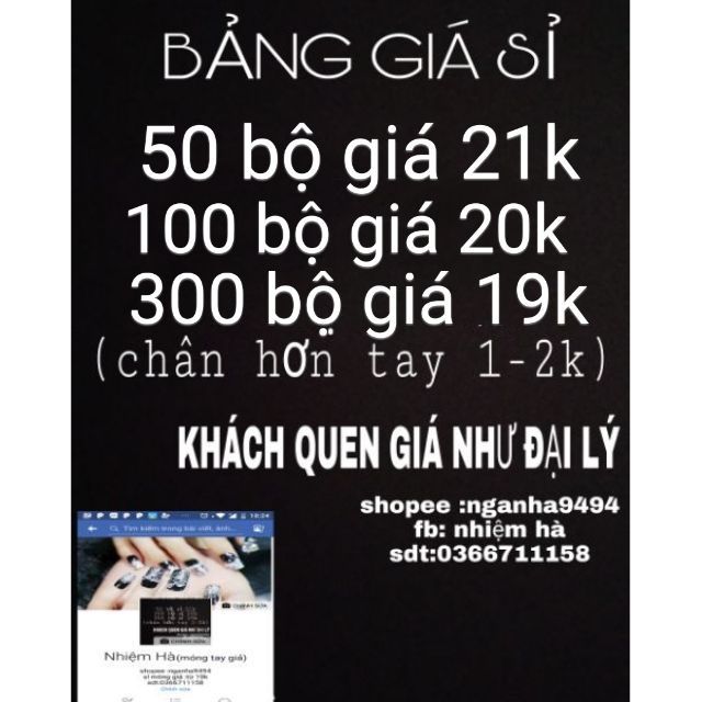 Sỉ 18k móng tay giả