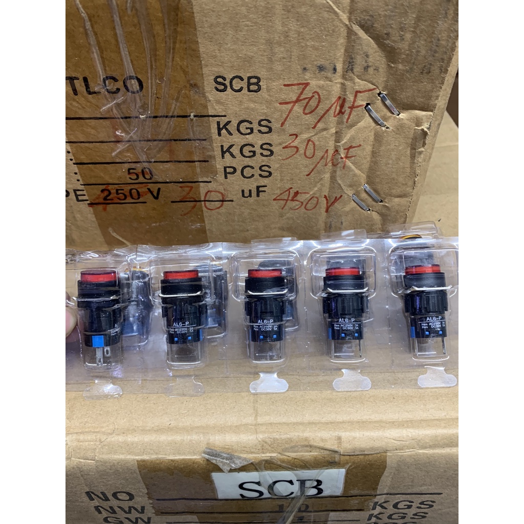 Đèn Báo Phi 16 2 Chân Đỏ Xanh Vàng 24VDC AL6-P AL6P