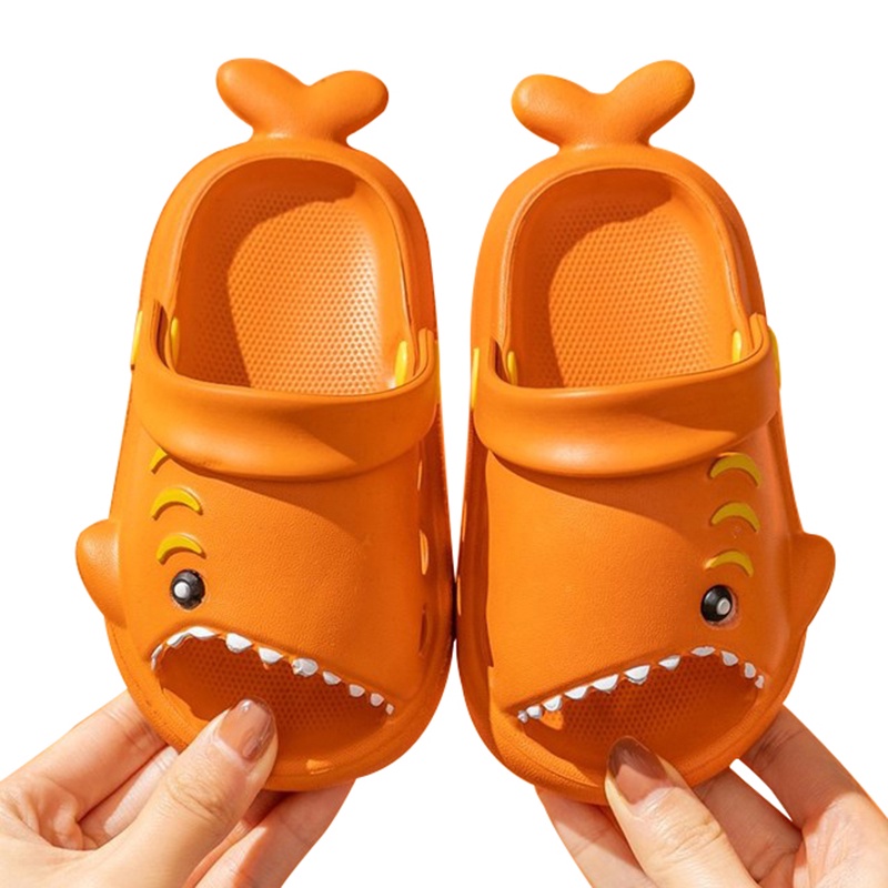 Dép nhựa eva hình cá mập hoạt hình dễ thương dành cho bé 1-5 tuổi