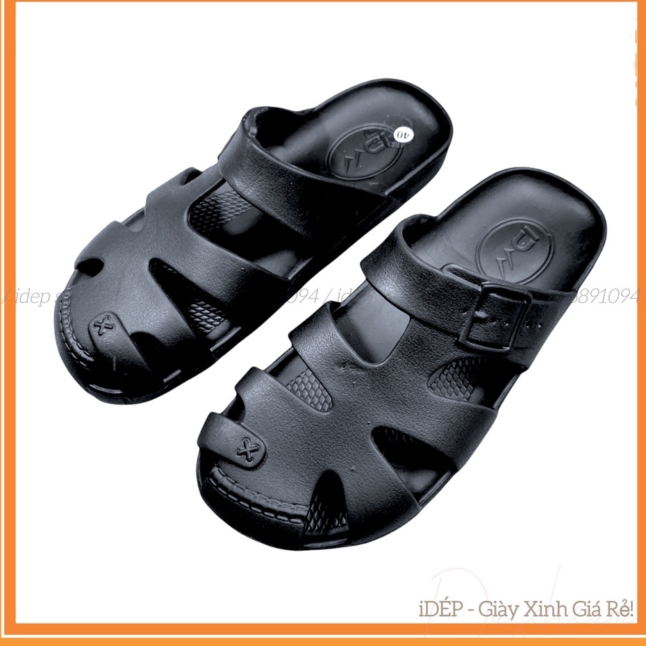 𝐢𝐃É𝐏 𝐒𝐋𝟎𝟑𝟐 Dép sục nhựa lười bít mũi Nam 3 quai chất đúc EVA siêu nhẹ êm chân đi mưa thời trang