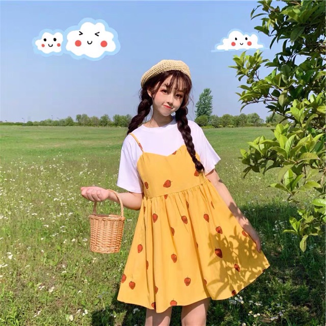🍓Váy Baby Doll Dâu Trái Cây!!! | BigBuy360 - bigbuy360.vn