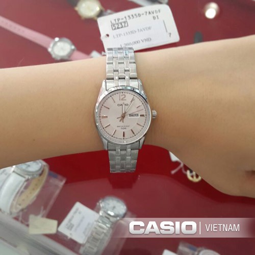 Đồng hồ nữ Casio chính hãng LTP-1335D, dây kim loại