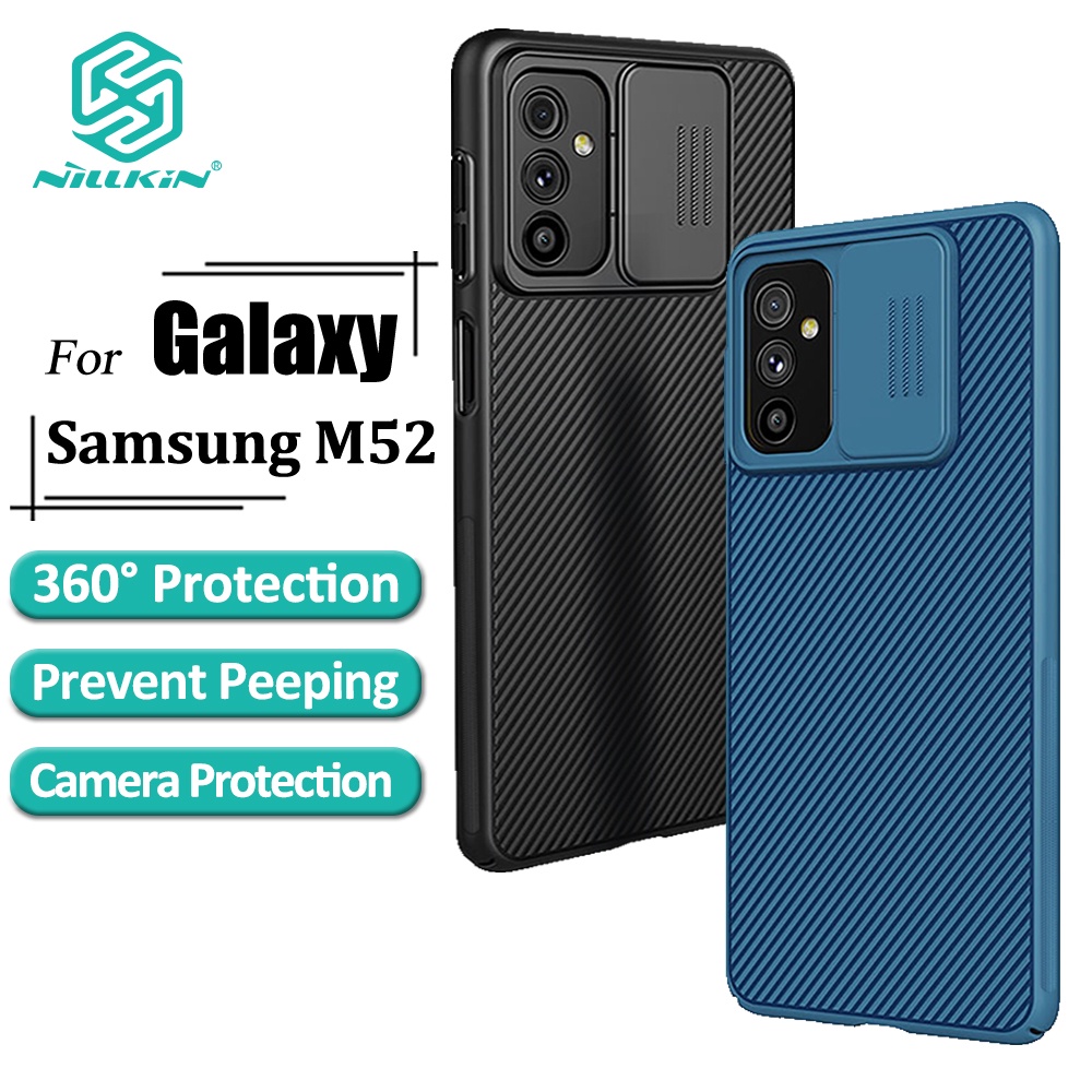 Ốp điện thoại Nillkin bằng pc chống sốc thiết kế nắp trượt bảo vệ camera cho Samsung Galaxy M52 5G