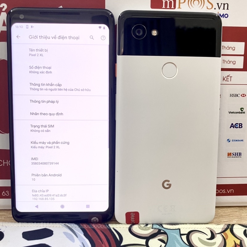 Điện Thoại GG Google Pixel 2 XL SnapDragon 835 4GB/64Gb Likenew Chơi Game Tốt Chính Hãng Cũ Giá Rẻ