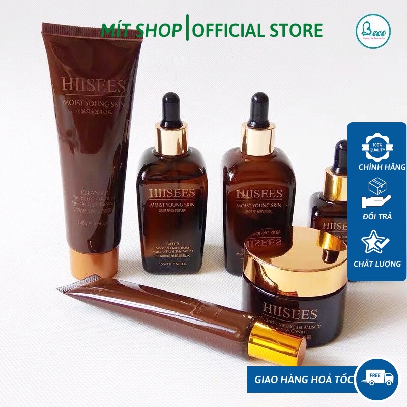 Bộ Kem Hiisees 6 Món Giảm Thâm Nám Tàn Nhang Đồi Mồi Thâm Mụn Chống Lão Hóa Da Không Đều Màu Nhạy Cảm
