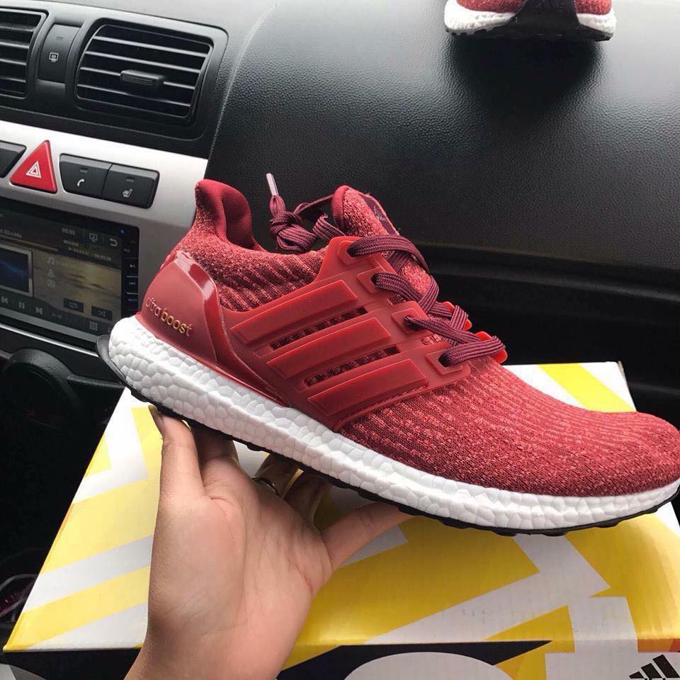 Giày thể thao Nam/nữ Fit_Ultraboost 3.0 đỏ mận