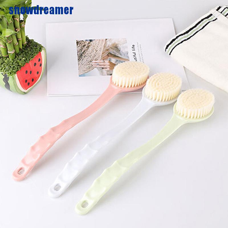 Bàn chải kỳ cọ tắm rửa tẩy tế bào chết tay cầm dài tiện lợi