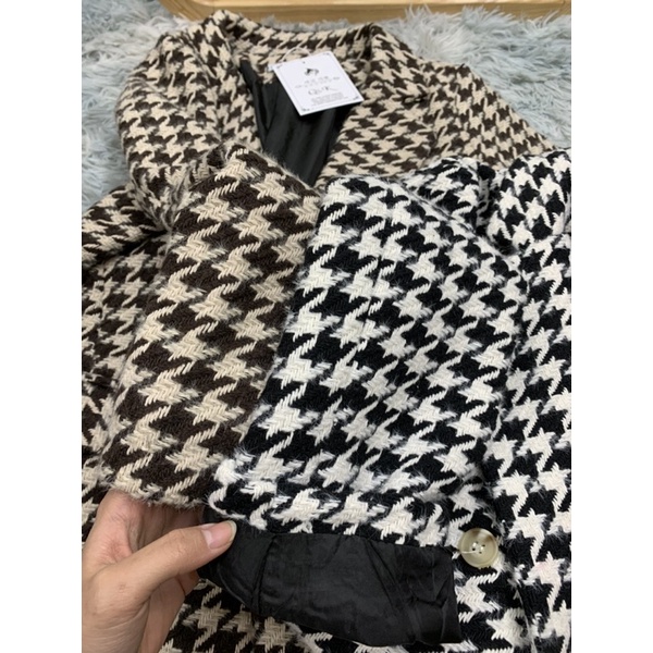 Áo khoác DẠ KẺ hoạ tiết ZICZAC (6 cúc) | BigBuy360 - bigbuy360.vn