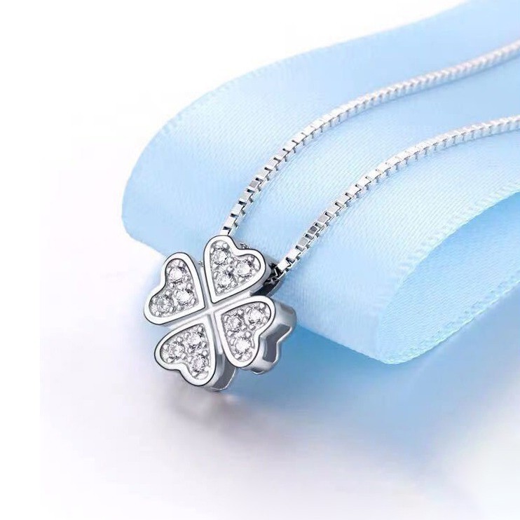 Dây chuyền bạc Ý TNC JEWELLERY 925 Cỏ Bốn Lá May Mắn Cho Nữ