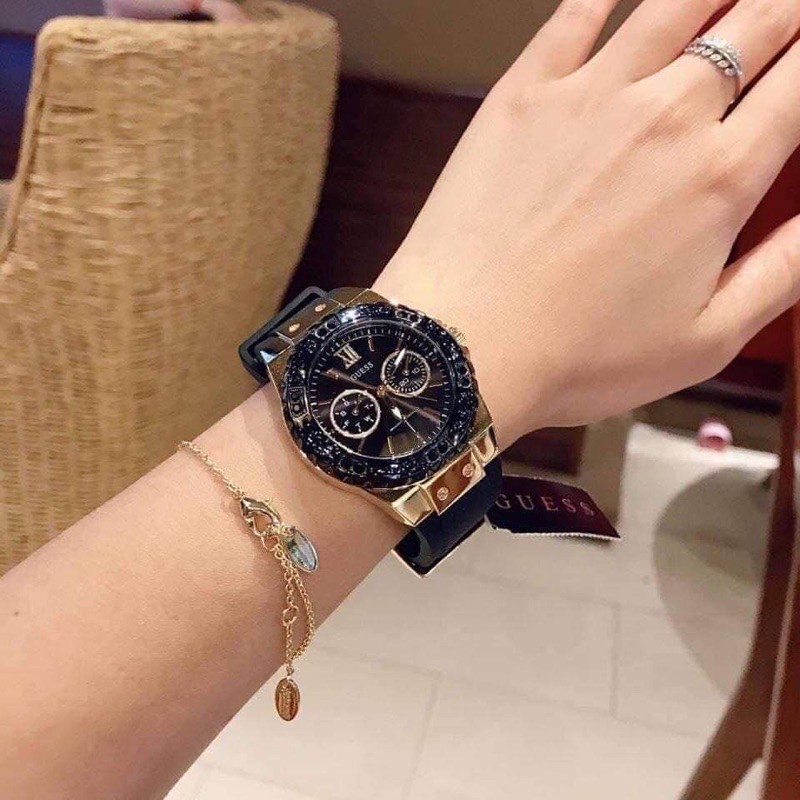 Đồng hồ nữ GU.ESS Limelight Crystal Black Dial Ladies Watch⌚️⌚️