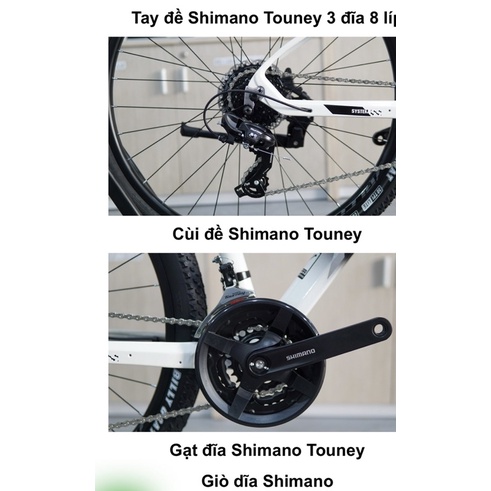 Xe đạp MTB Alcott AH30 27.5 khung nhôm Phanh dầu- Cam Kết Chính Hãng-free Ship- Tặng full phụ kiện