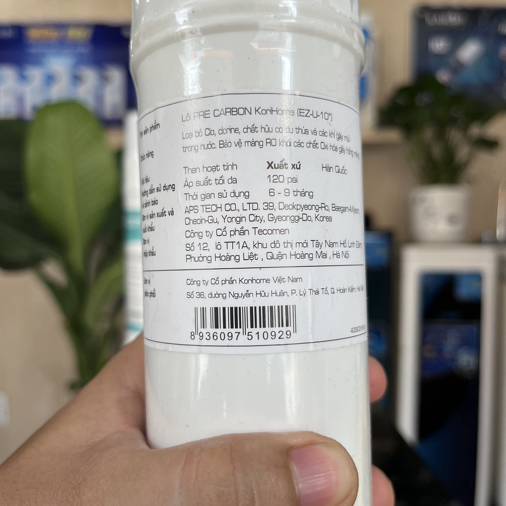 Bộ 3 Lõi Lọc Thô KORIHOME Nhập Khẩu Hàn Quốc Nối Nhanh Dùng Được Cho SUNHOUSE, KANGAROO, MUTOSI