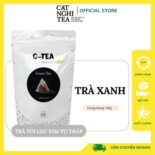 Trà xanh túi lọc tam giác o - tea cát nghi 60 gram - chất lượng cao cấp, vị ngọt hậu