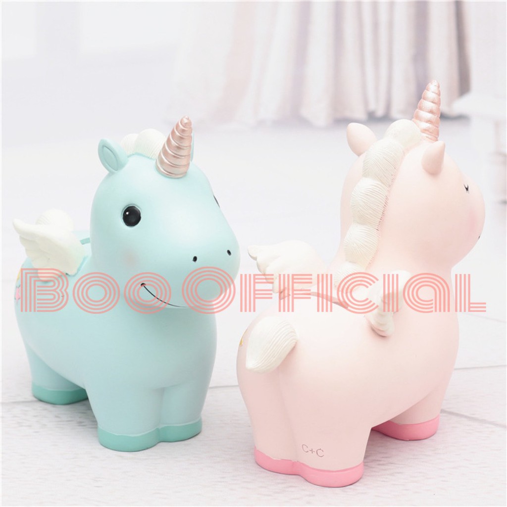 Ống tiết kiệm hình ngựa Pony - Đồ trang trí hình chú kỳ lân unicorn dễ thương thật