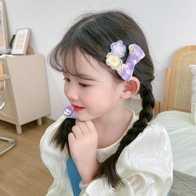 Set 8 Kẹp Tóc Hoạt Hình Dễ Thương Dành Cho Bé Gái