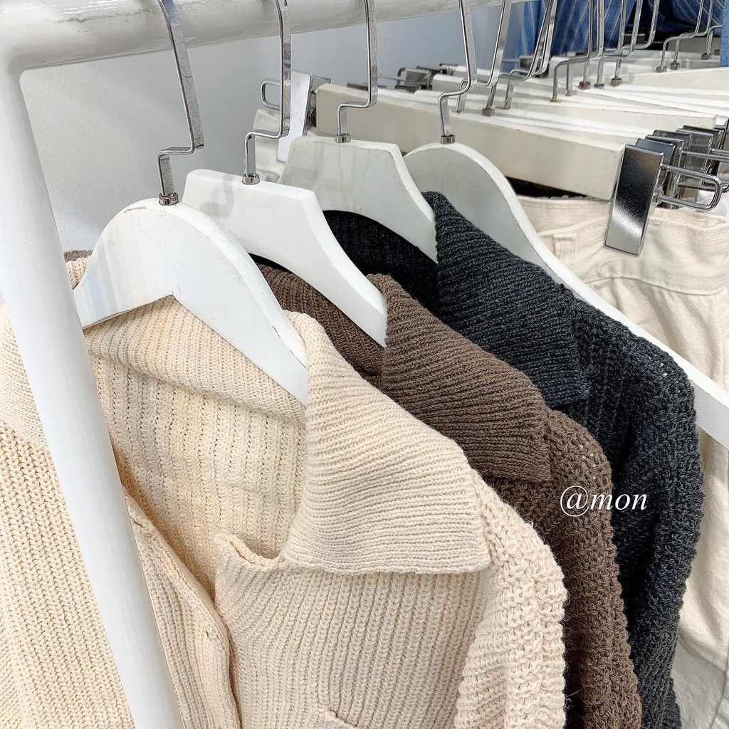 210715 Áo polo len trơn - áo len nữ thời trang ulzzang freesize 3 màu | BigBuy360 - bigbuy360.vn