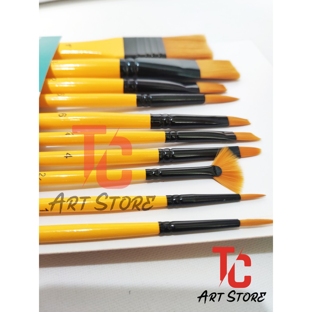 Set 10 Cây Cọ Vẽ Màu Acrylic ARTPOWER| (ZYY-10PC)