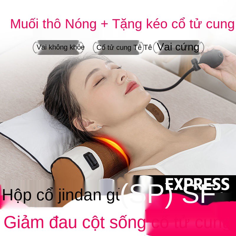 Gối tròn đốt sống cổ bảo vệ kiều mạch giúp ngủ ngon Túi chườm nóng và gói phong phú để điều chỉnh cột chữa giấc