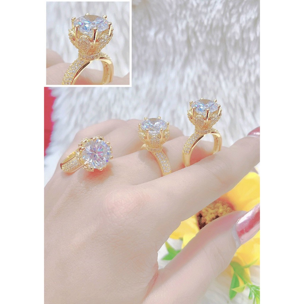 Nhẫn Nữ Mạ Vàng 18K Kiểu Nữ Hoàng 045.2311 - Mang đi chơi, đi tiệc rất đẹp