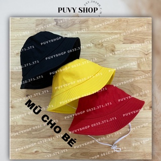 Bé 2-5 tuổi/vòng đầu 52cm- nón bucket tai bèo vành giá rẻ- bo trung trơn – mũ trẻ em trai gái