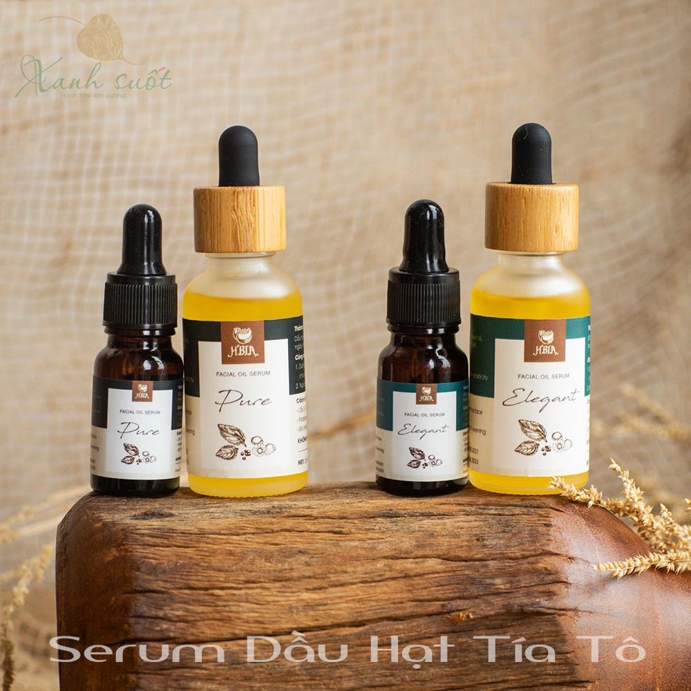 [H'Bia] Serum Hạt Tía Tô- Chùm Ngây- Pure Facial Oil Serum Giúp Cấp Ẩm và Săn Chắc Da [Xanh Suốt]
