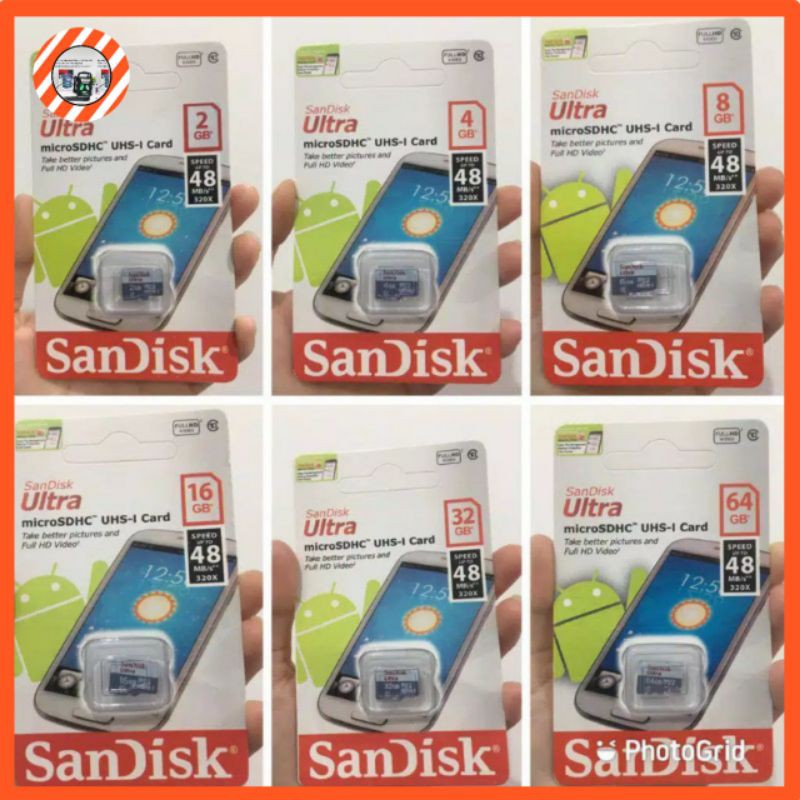 Thẻ Nhớ Sandisk Ultra 2gb 4gb 8gb 16gb 32gb 64gb / Mmc / Mirco Sd