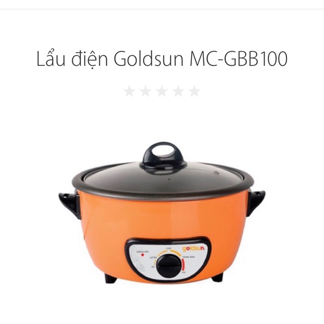 Nồi lẩu điện Goldsun MC-GBB100 Cam SALE
