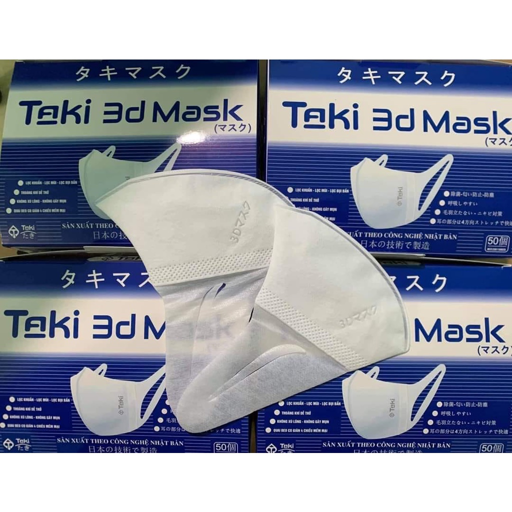Khẩu Trang 3D Mask Công Nghệ Taki Nhật Bản - Hộp 50 Chiếc