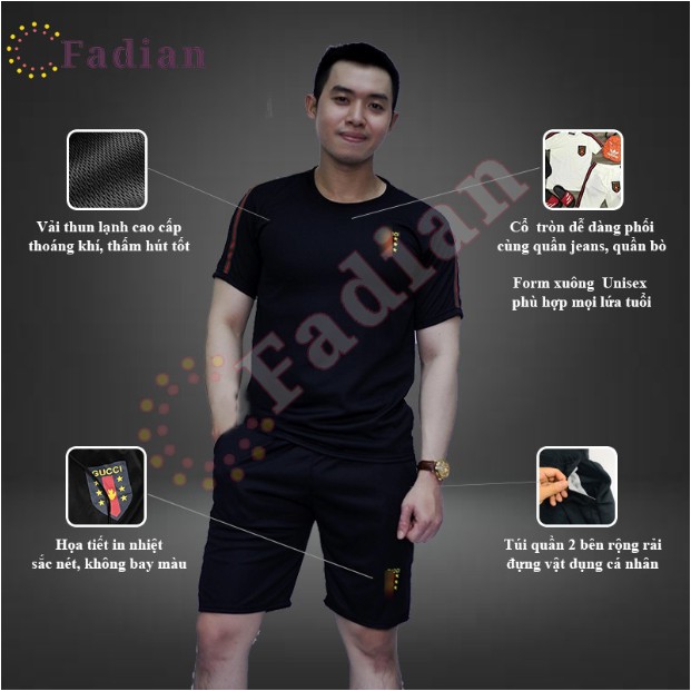 áo thun nam gym đồ bộ mặc nhà gucc | BigBuy360 - bigbuy360.vn