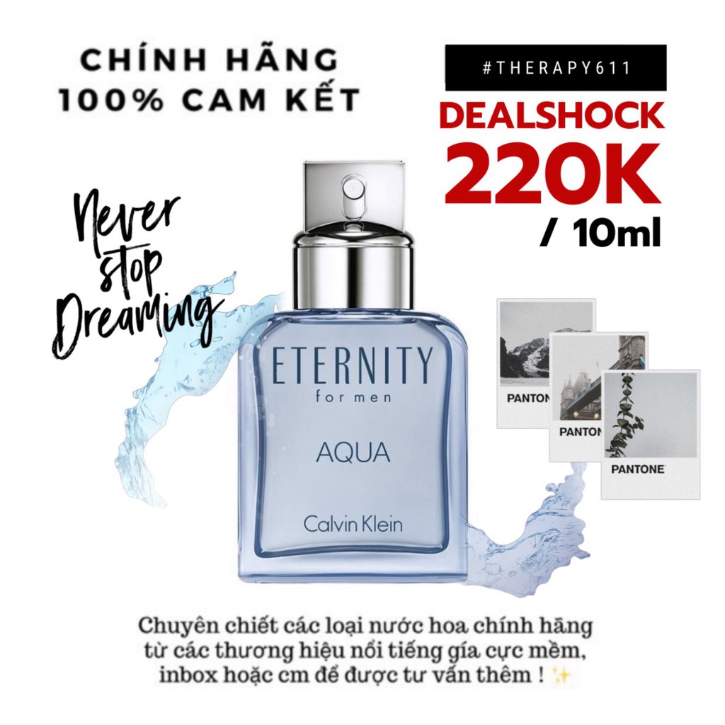 [𝗦𝗔𝗟𝗘]..::✨Nước Hoa Nam CK Calvin Klein Enternity Aqua EDT 5ml/10ml/20ml✨::..