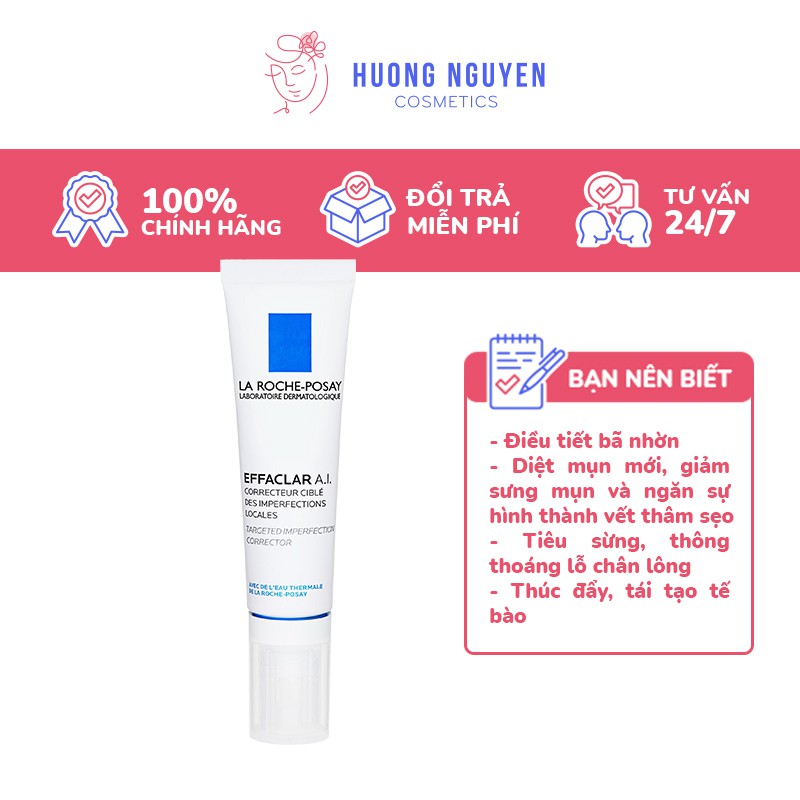 Kem Giảm Mụn La Roche-Posay Effaclar A.I 15ml