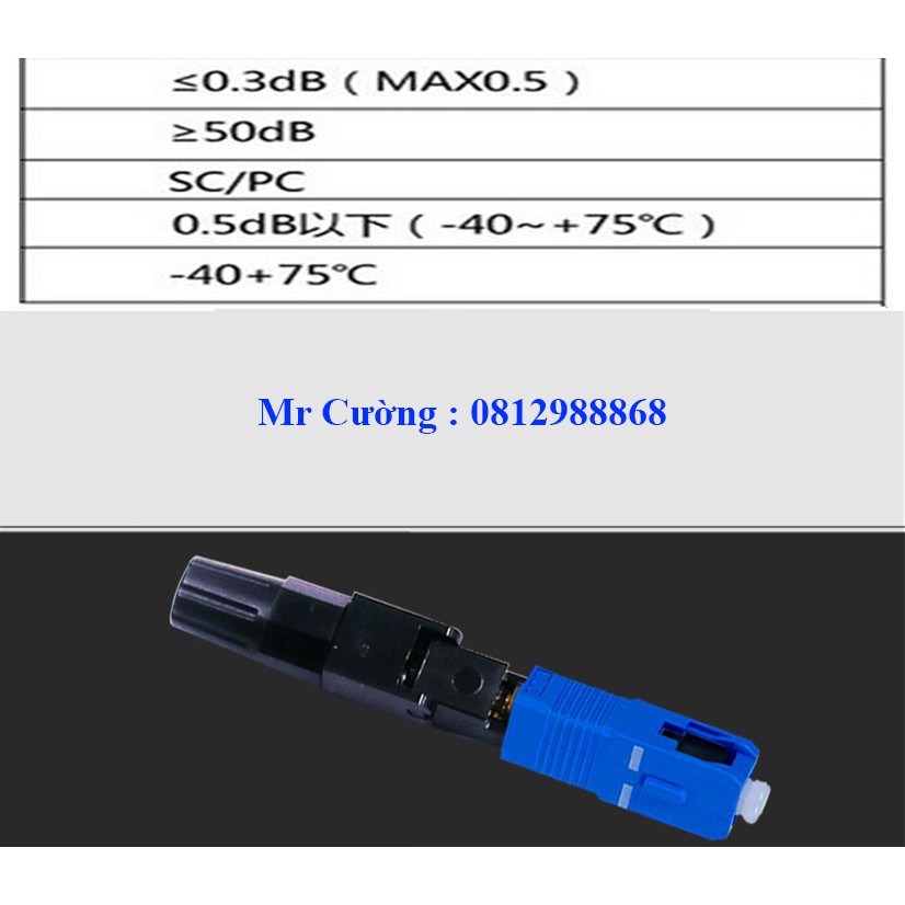 10 đầu nối nhanh cáp quang ftth fast connector - fastconnect SC/UPC