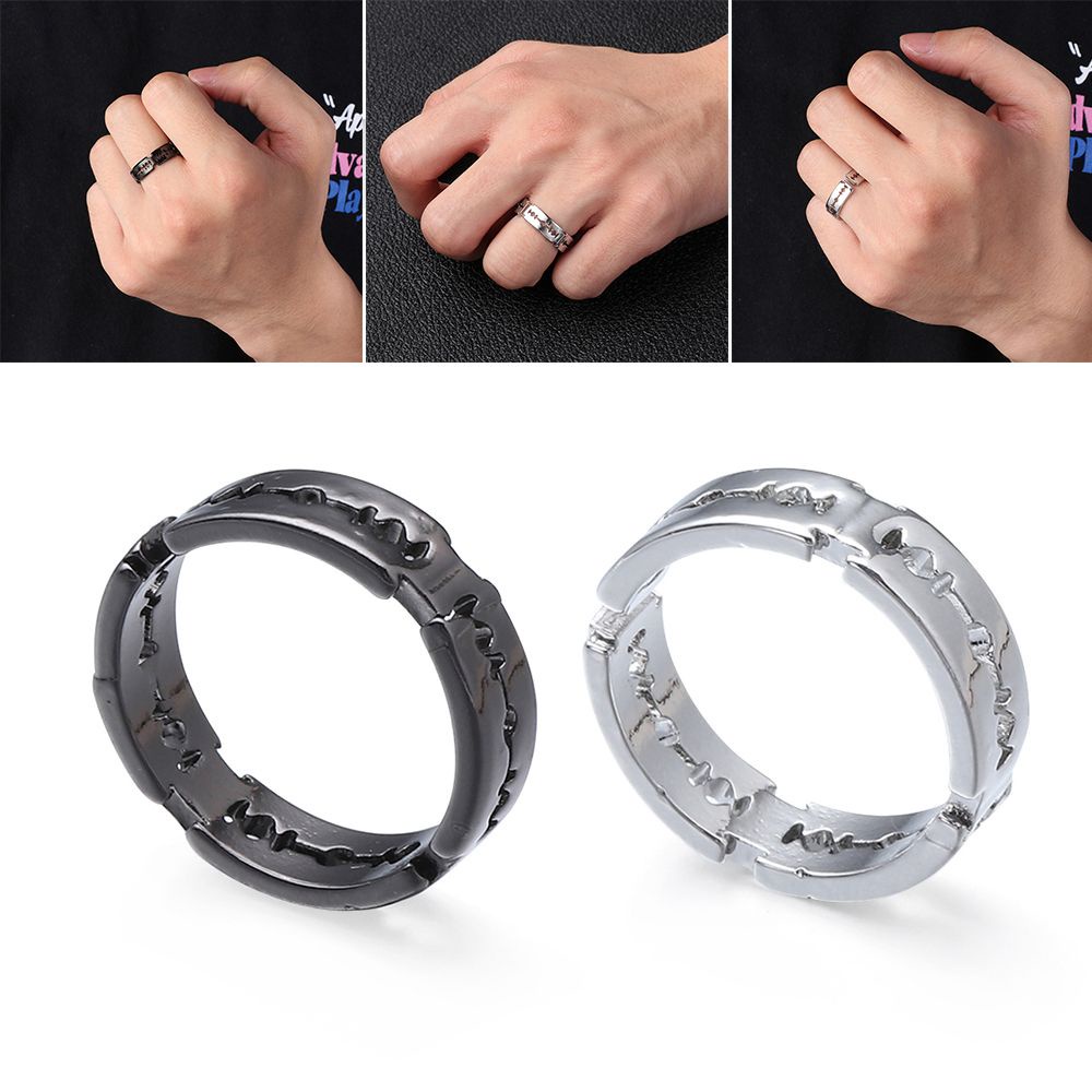 Nhẫn hình cánh quạt thời trang phong cách punk vintage cho cặp đôi