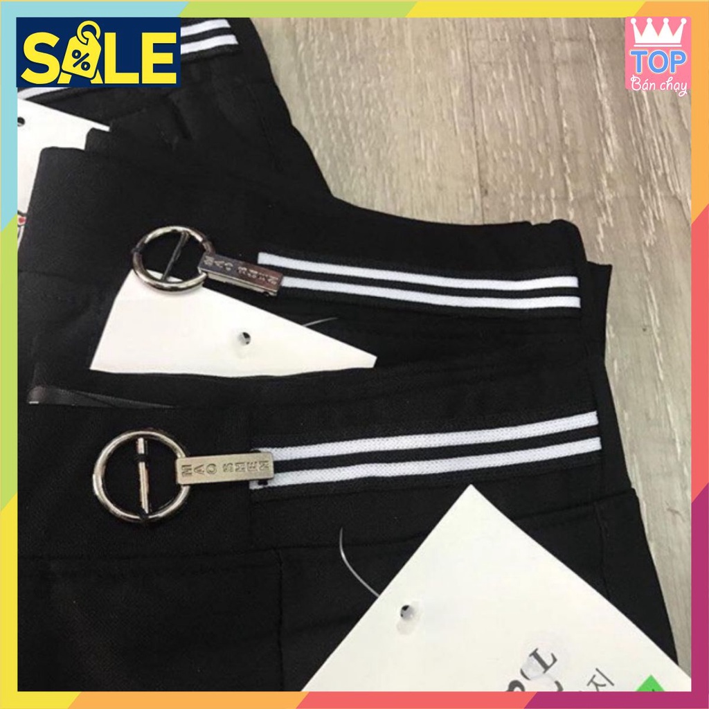 [BAO  CHẤT] Quần legging đai kẻ cotton