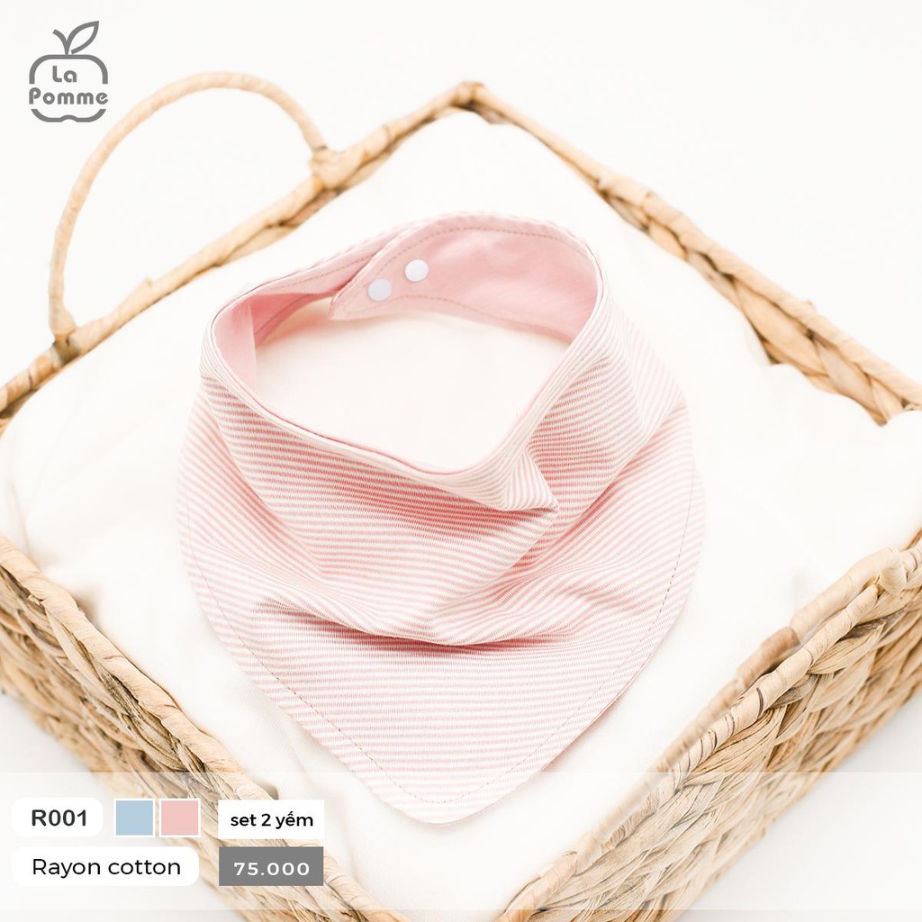 Set 2 yếm tam giác cotton mềm La Pomme R001