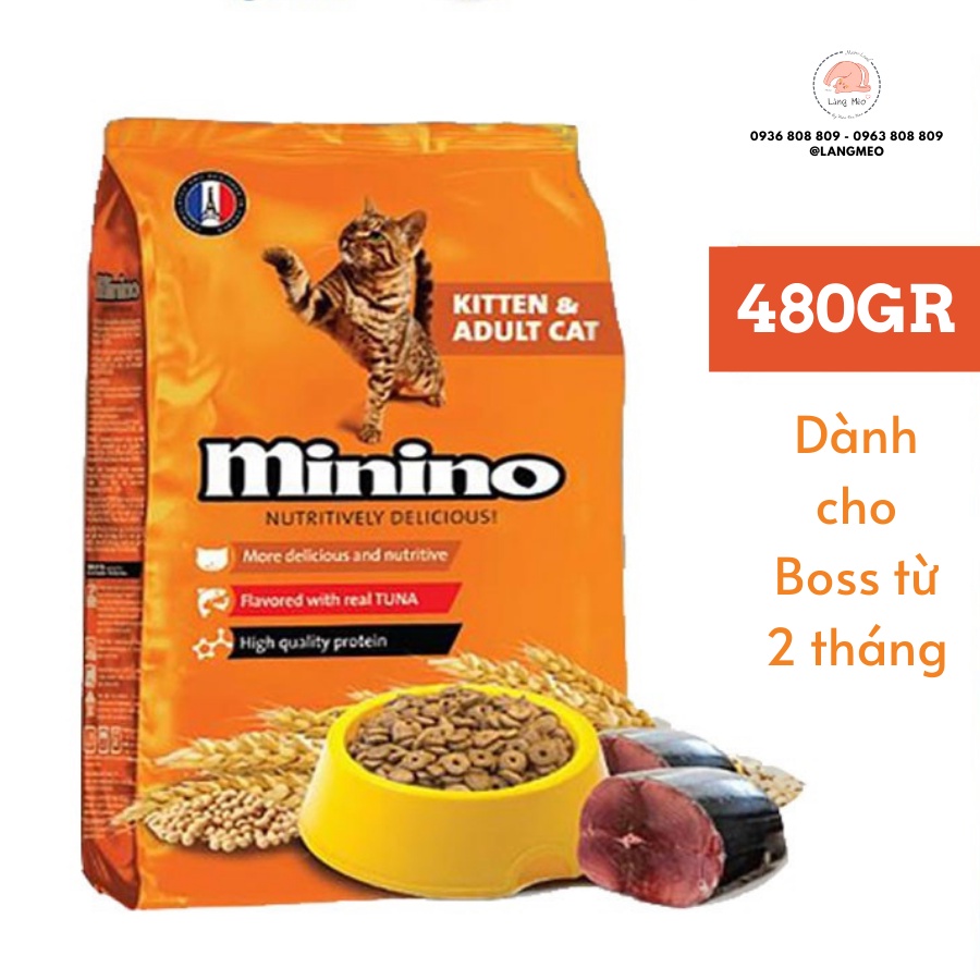 Hạt thức ăn khô cho mèo Minino Tuna