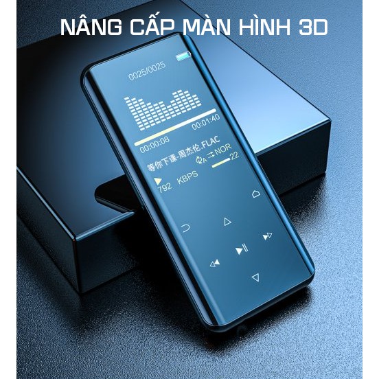 Máy Nghe Nhạc MP3 Màn Hình Cảm Ứng Bluetooth Ruizu D25 Bộ Nhớ Trong 16GB - Hàng Chính Hãng