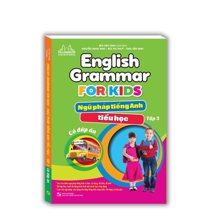 Sách - English grammar for kids - Ngữ pháp tiếng anh tiểu học tập 3 (Có đáp án)