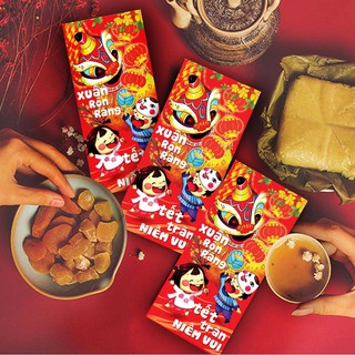 Bao lì xì chúc Xuân Rộn Ràng Tết Tràn Niềm Vui giá sỉ chất lượng cực đẹp