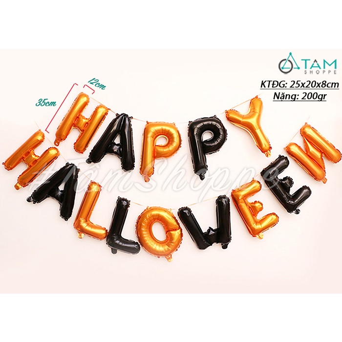 [DÀY - ĐẸP] Bong bóng chữ Happy Halloween PA-BBNh-03