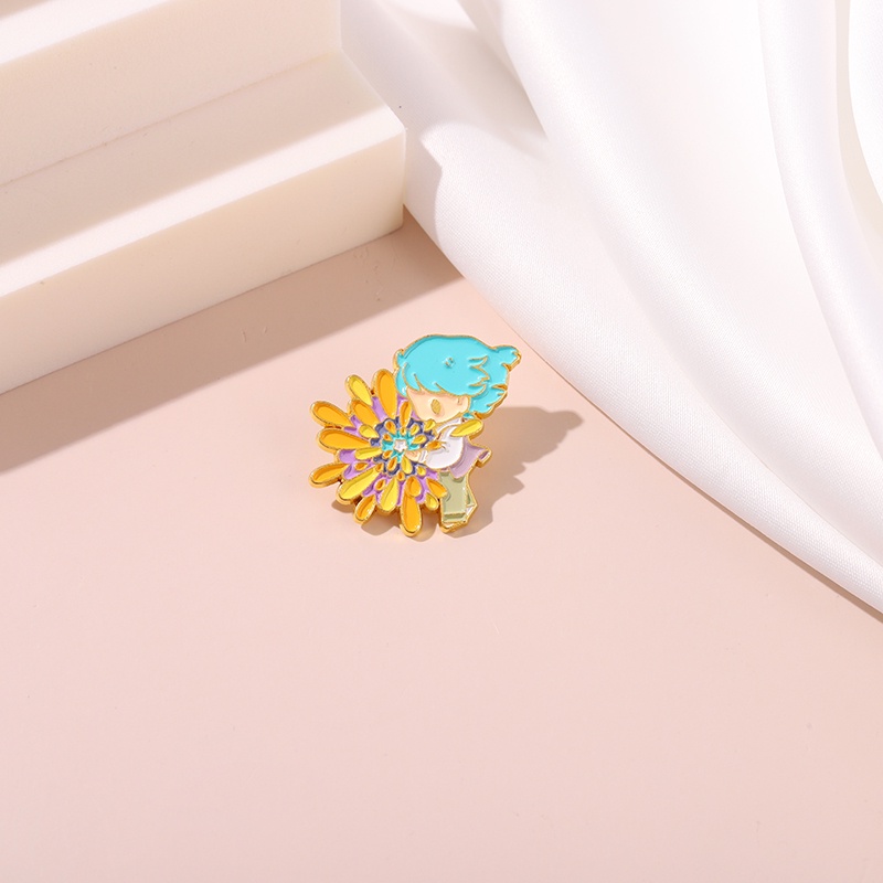 Ghim cài áo hình nhân vật hoạt hình dễ thương cho nữ