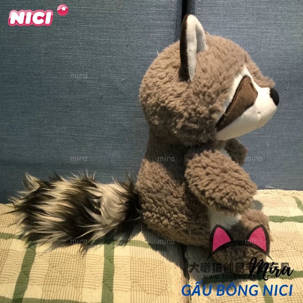 Gấu Bông Gấu Mèo Hãng Nici, Búp Bê Thú Nhồi Bông Thương hiệu NICI Quà Sinh Nhật MIRA-GB28015