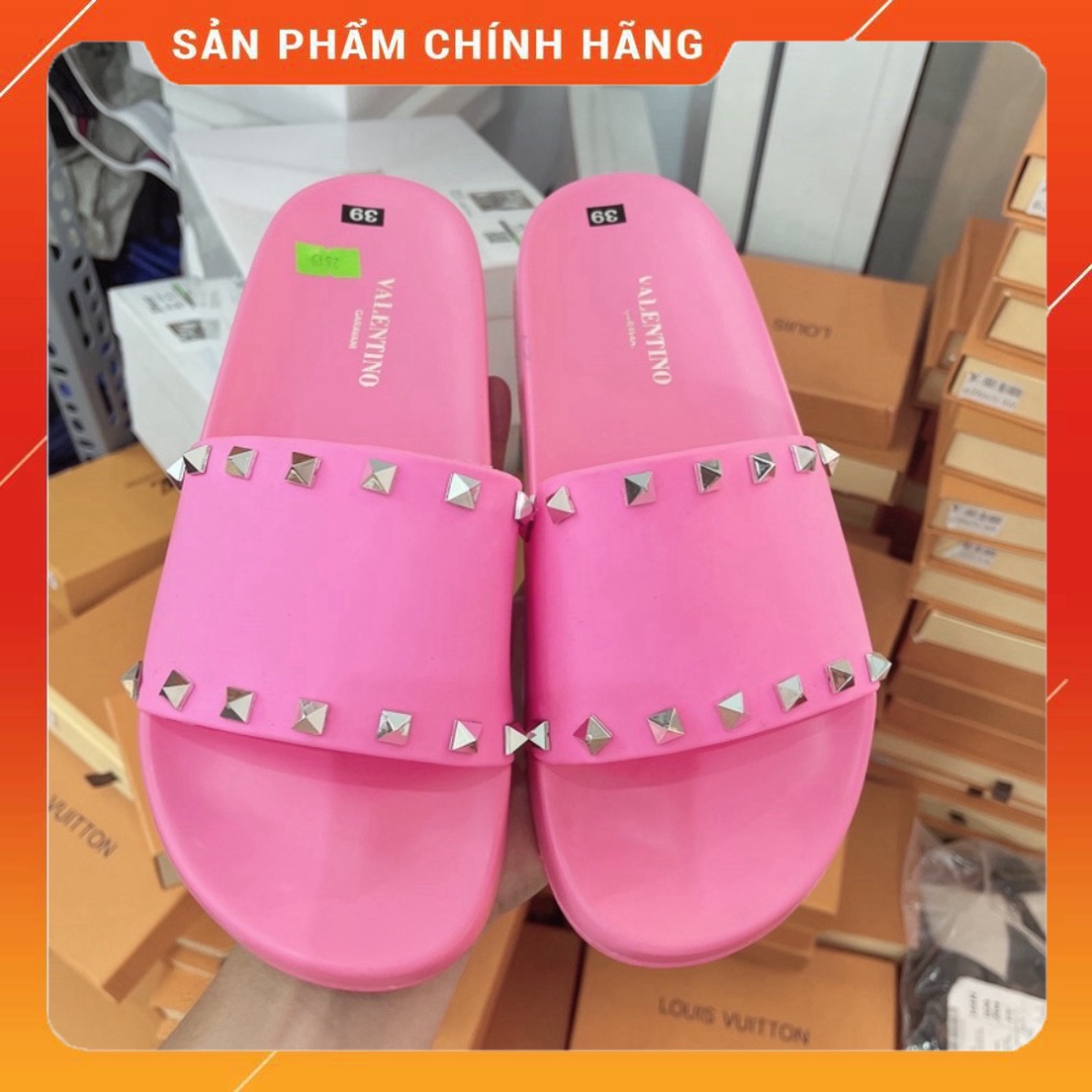 Dép Nam VLTN Đế Cao Su Cao Cấp - Dép VLTN Full Box - Dép đính Đinh Có Hộp Tặng Kèm Luxy_Giày Hiệu Cao Cấp
