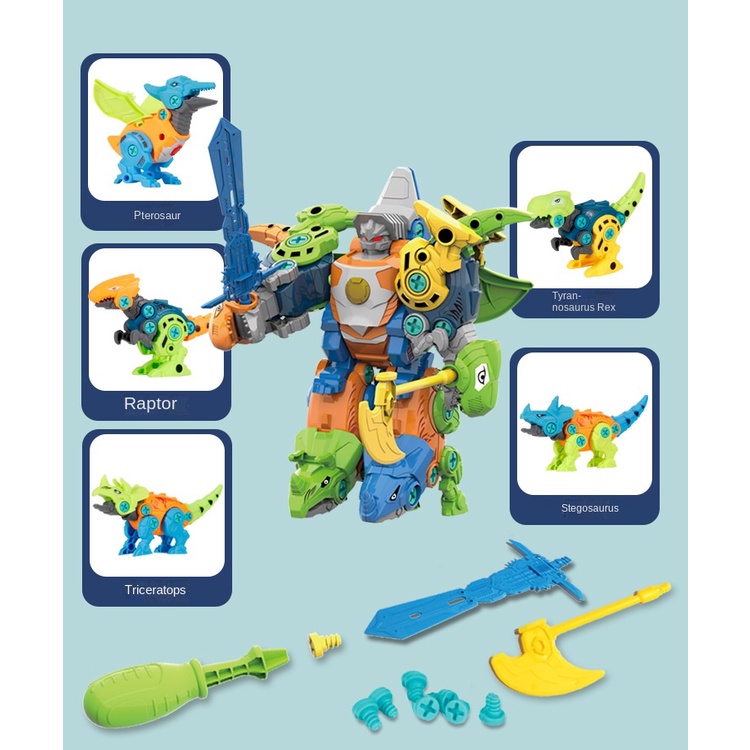 Đồ Chơi Robot Biến Hình 5 Trong 1 Độc Đáo Sáng Tạo