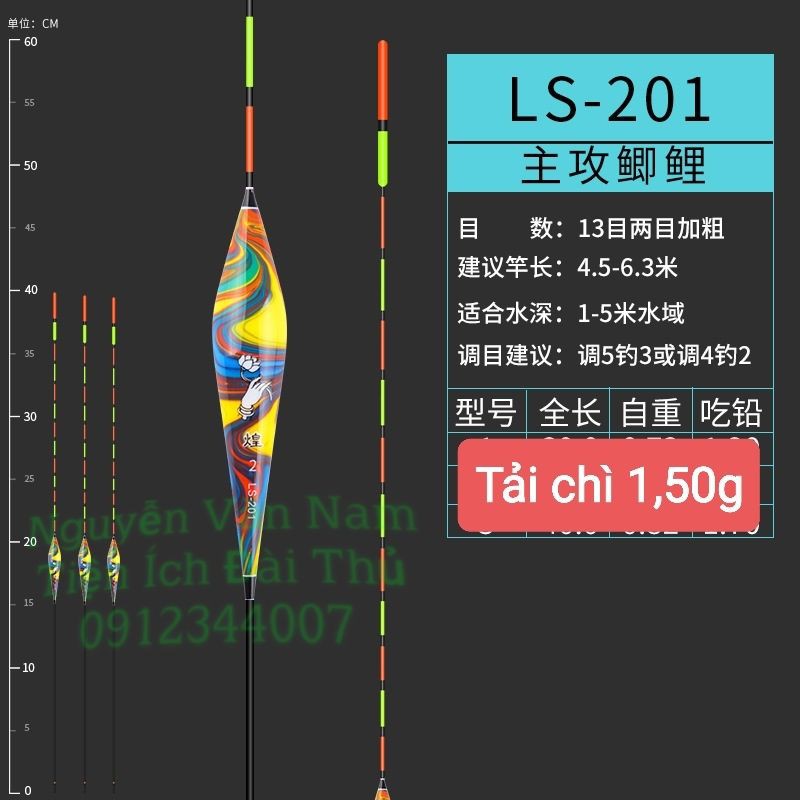 Phao câu đài nano Đôn Hoàng siêu đẹp, siêu nhậy chuyên trôi chép - Khôi Fishing