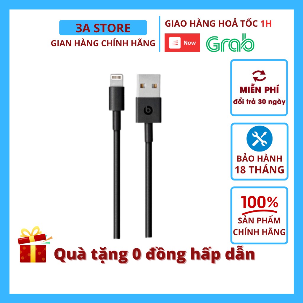 Cáp ngắn lightning beats 20cm chính hãng - MFI - cho iphone ipad