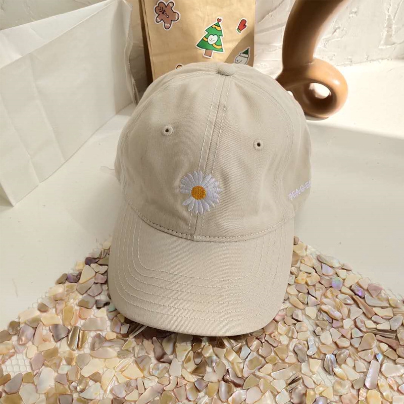 Mũ lưỡi trai LINJW thêu hình hoa cúc thời trang dành cho Unisex