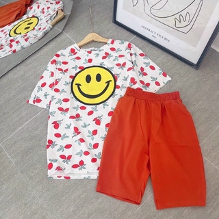 SET ÁO THUN MẶT CƯỜI KÈM QUẦN SHORT
